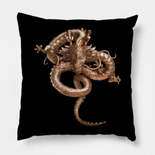 CooL Gold Dragon Pillow