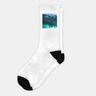 Blue Ocean Waves Socks