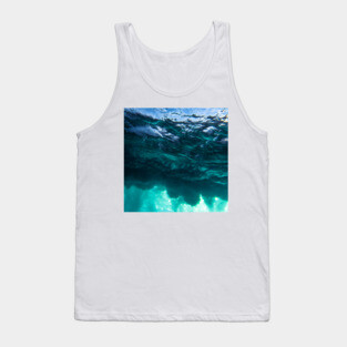 Blue Ocean Waves Tank Top
