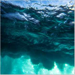 Blue Ocean Waves Posters and Art