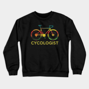 Funny Cycologist Bicycle Humor Crewneck Sweatshirt