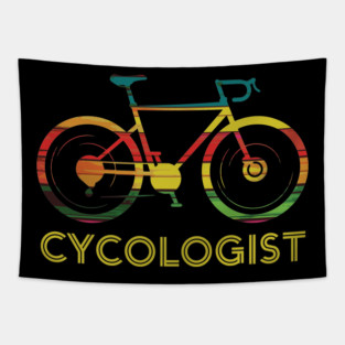 Funny Cycologist Bicycle Humor Tapestry