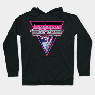 Wyld Stallyns - Bill and ted - 80s metal - Pink triangle Hoodie