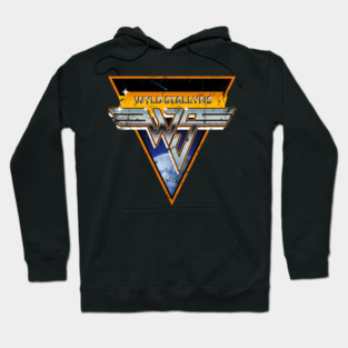 Wyld Stallyns - Bill and ted - 80s metal - orange triangle Hoodie