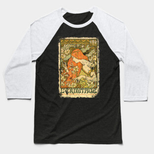 Art Nouveau - L'Ermitage Alphonse Mucha Baseball T-Shirt