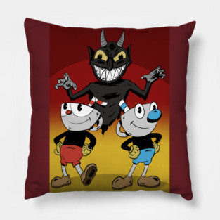 Cuphead and Mugman Pillow