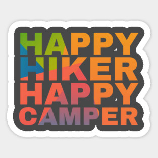 Happy Hiker Happy Camper Sticker
