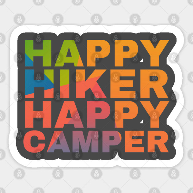 Happy Hiker Happy Camper Sticker by Camp Happy Hour