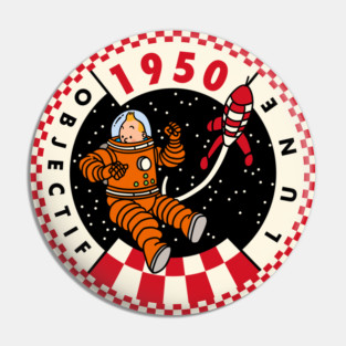 Tintin | Objectif Lune 1950 Pin