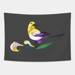 Pride Birds - Non-Binary Tapestry