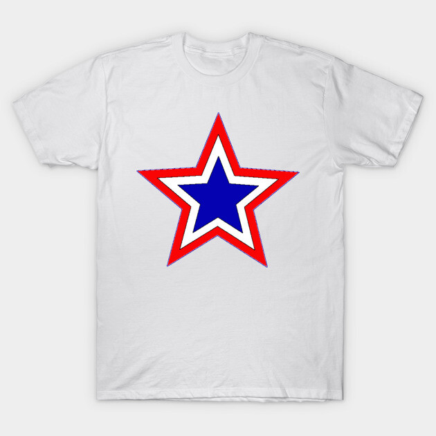 red white and blue star Red White And Blue Star T-Shirt