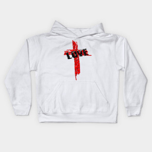 Abstract Cross - Love Kids Hoodie