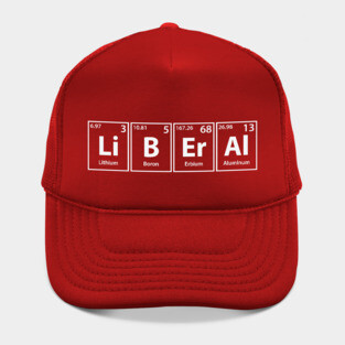 Liberal (Li-B-Er-Al) Periodic Elements Spelling Hat