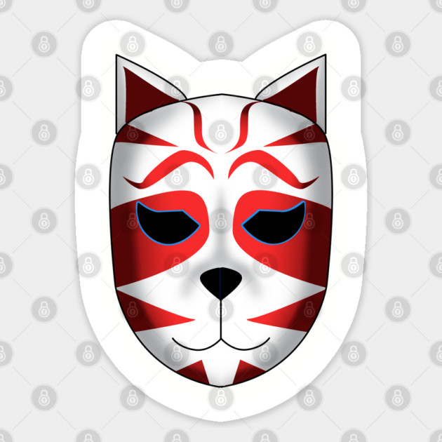 CAT MASK Sticker by droidmonkey