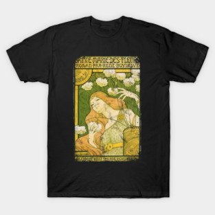 Art Nouveau - Paul Berthon Alphonse Mucha Vintage T-Shirt