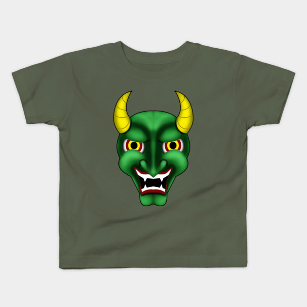 DEMAON MASK Kids T-Shirt by droidmonkey