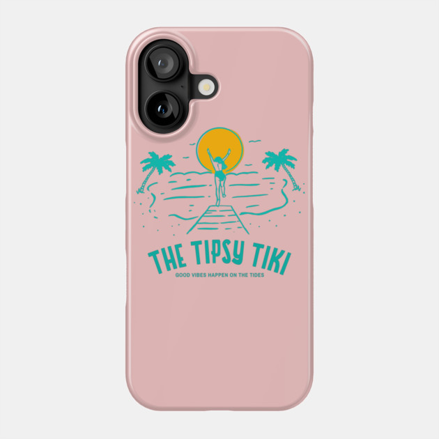 The Tipsy Tiki - Good Vibes Happen on the Tides Phone Case by Camp Happy Hour