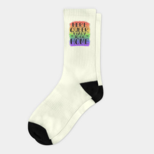 Here, Queer, Ready to go Home Socks