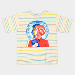 Anti-racism Soviet posterart Sisterhood Kids T-Shirt