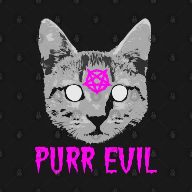 Funny Saying - Purr Evil by ROBOTFACE T-Shirts