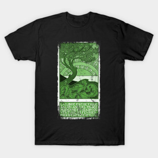Art Nouveau - Tree Of Life Paul Berthon Alphonse Mucha Vintage Fantasy T-Shirt