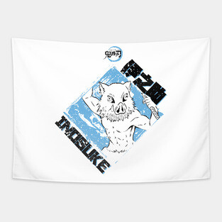 DEMON SLAYER: INOSUKE BLUE (GRUNGE STYLE) Tapestry