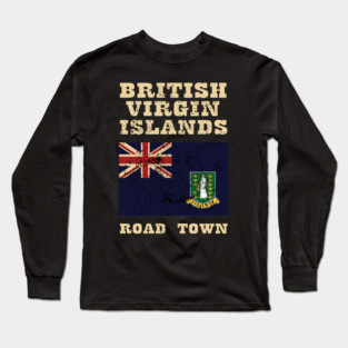 Flag of British Virgin Islands Long Sleeve T-Shirt