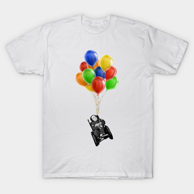 Eric the Actor Flying with Balloons T-Shirt by Howchie