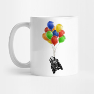 Eric the Actor Flying with Balloons Mug