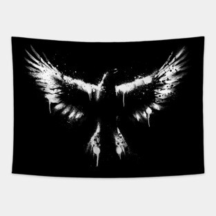 Raven Graffiti Tapestry