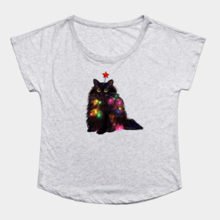 Christmas Lights Cat T-Shirt