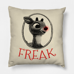 FREAK Rudolph the Red Nosed Reindeer Christmas Parody Pillow