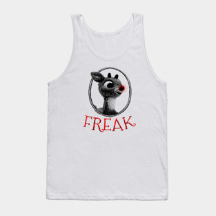 FREAK Rudolph the Red Nosed Reindeer Christmas Parody Tank Top
