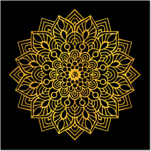 Mandala Ganesh Yoga Posters and Art