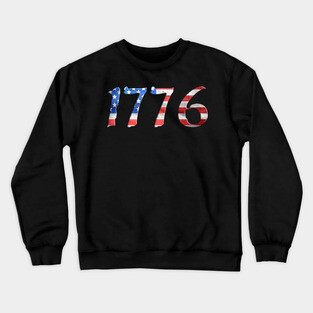 1776 Patriotic USA Colors Design Crewneck Sweatshirt