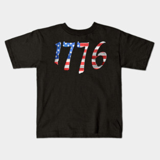 1776 Patriotic USA Colors Design Kids T-Shirt