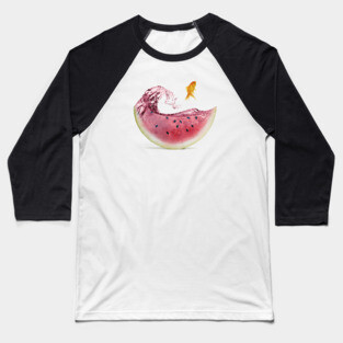 Watermelon Goldfish Baseball T-Shirt