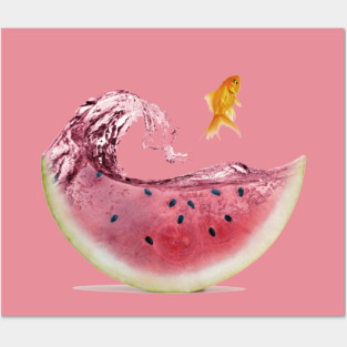 Watermelon Goldfish Posters and Art