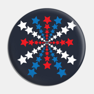 Patriotic Stars Pin