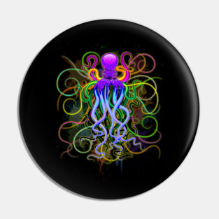 Octopus Psychedelic Luminescence Pin
