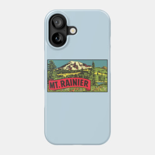 Mt. Rainier Washington Vintage Phone Case