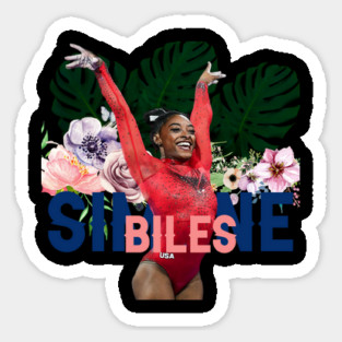 Simone Biles Flower Magnet