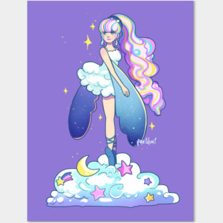 Pastel 90s Skydancer Posters and Art