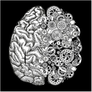 Brain, gear, head, mental Health Posters and Art