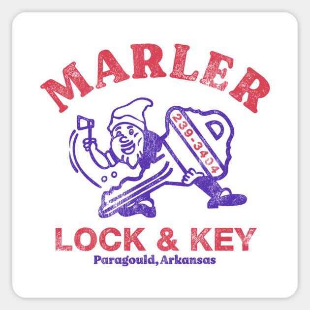 Marler Lock & Key Sticker by rt-shirts