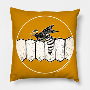 Queen Bee Laying (no background) Pillow