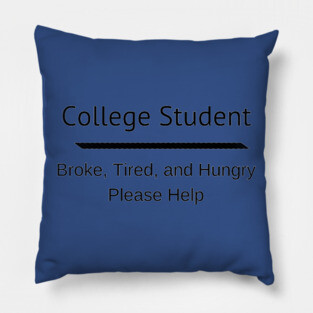Broke College Student Pillow