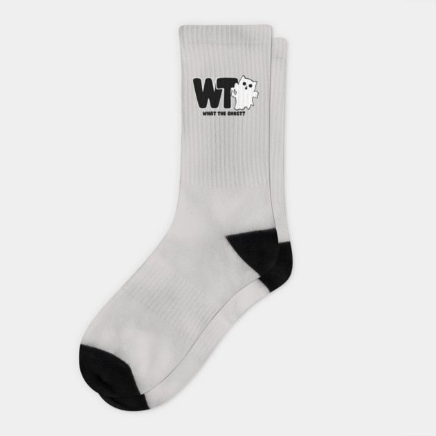 What The Ghost? Logo - Dark Socks by Rusty Quill