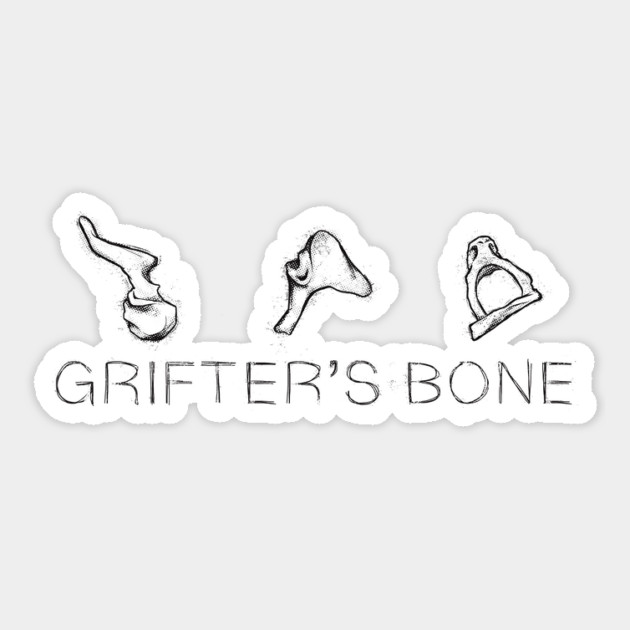 Grifters Bone - Dark Logo Sticker by Rusty Quill