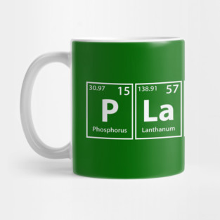 Plastic (P-La-S-Ti-C) Periodic Elements Spelling Mug